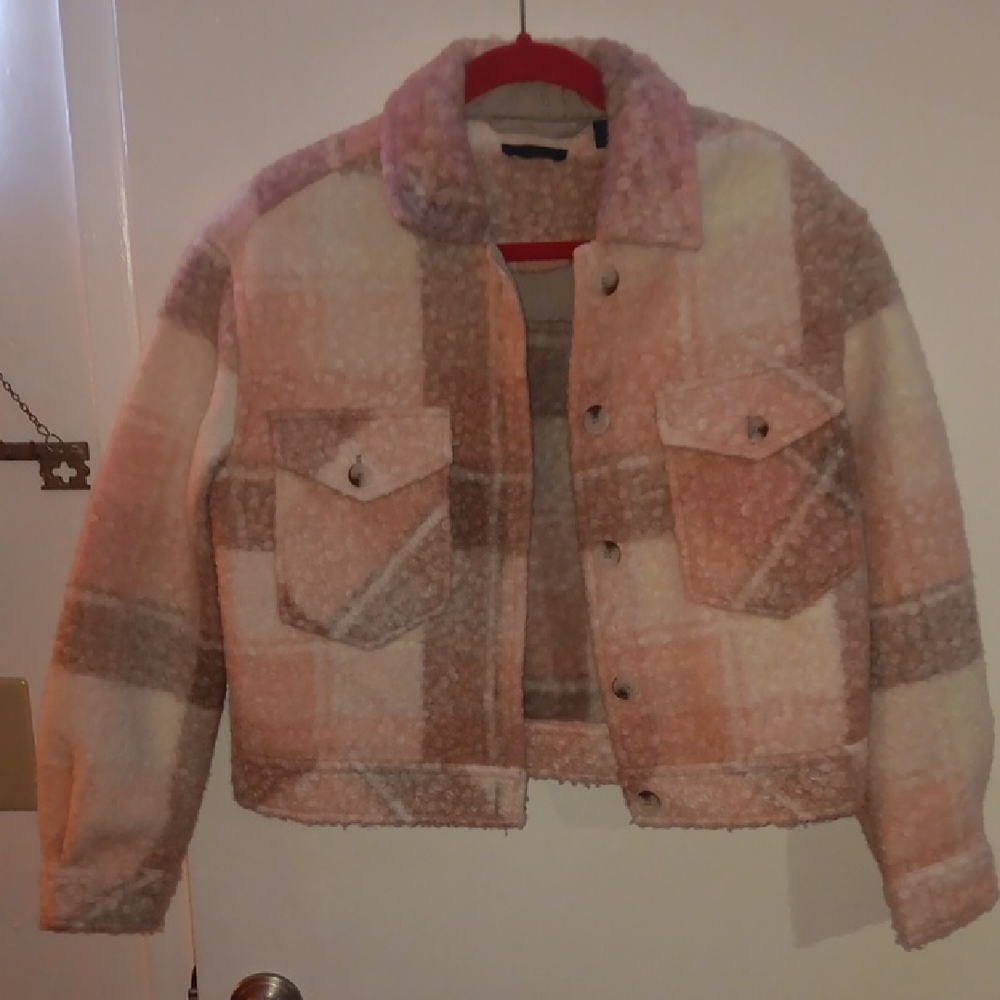 RDI Plaid Jacket in Pink and Tan